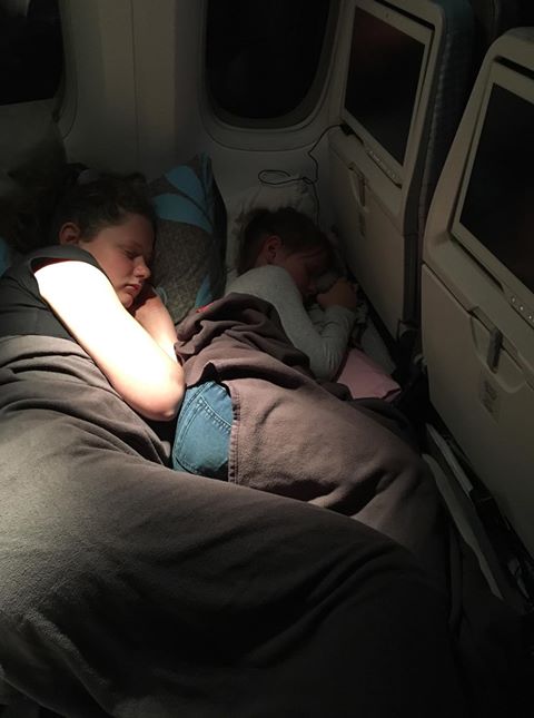 "12 and 6...sleeping happily" - Gwen, Emirates
