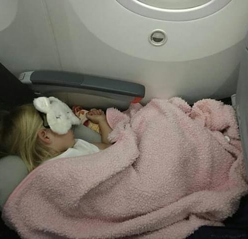 "She slept the whole way!" - @jasminbothwell, Jetstar