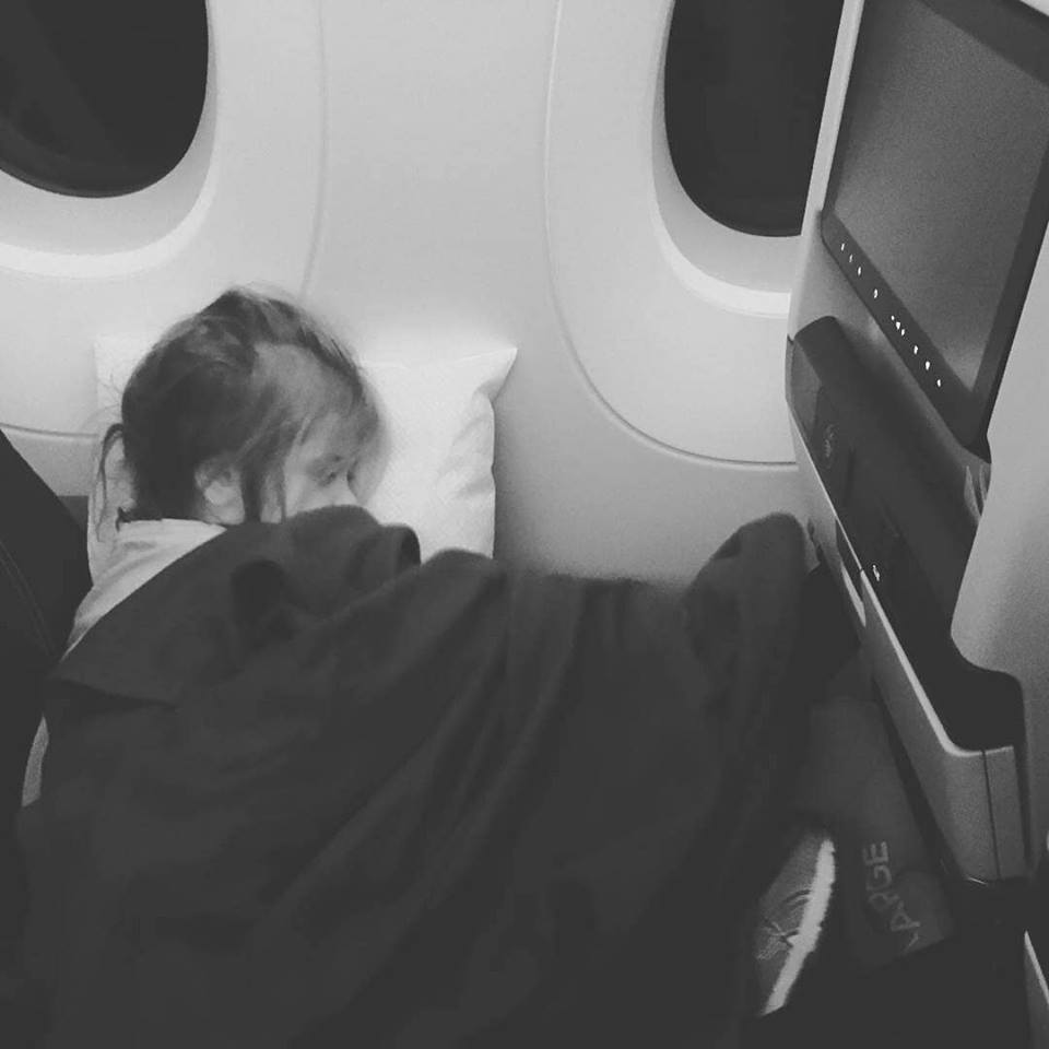 "They slept for almost the entire flight!" - @kidsinadelaide1