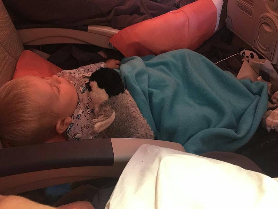 "Saved him from falling down in between the seats" - @miisshoward, Emirates