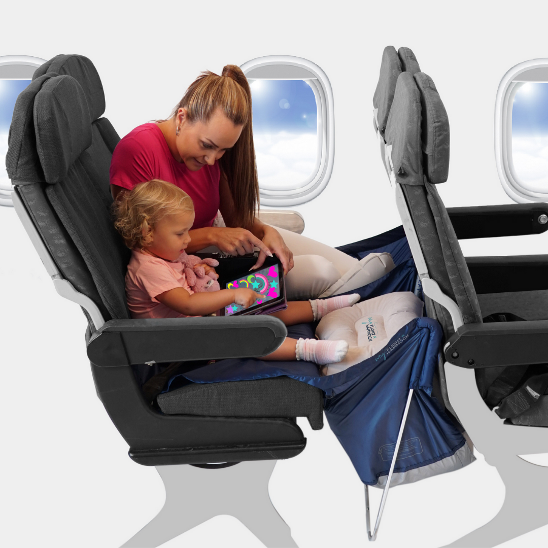 Fly legsUp – Lit pour avion (pour enfants âgés entre 0 et 9 ans) – 3  hauteurs –